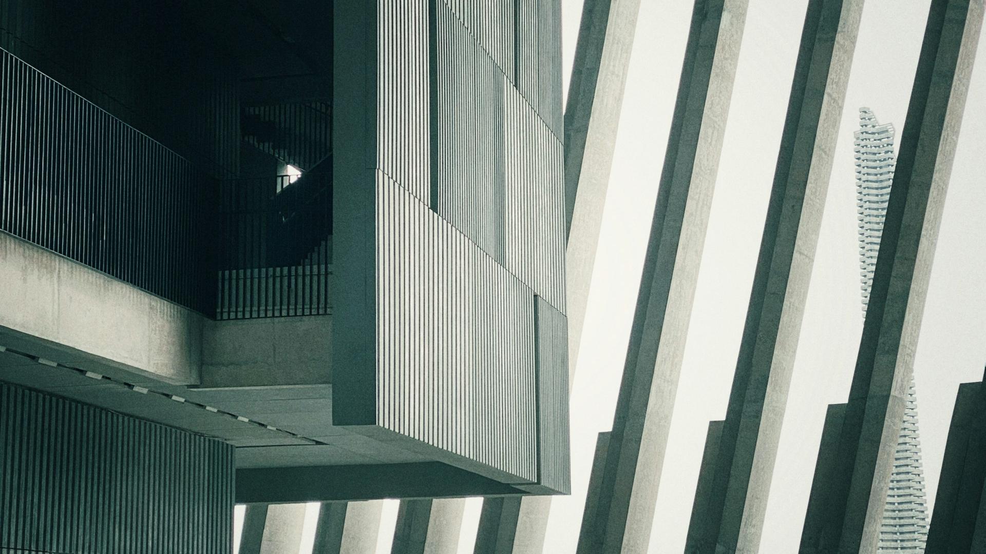 Glass House — geometric interior with natural light